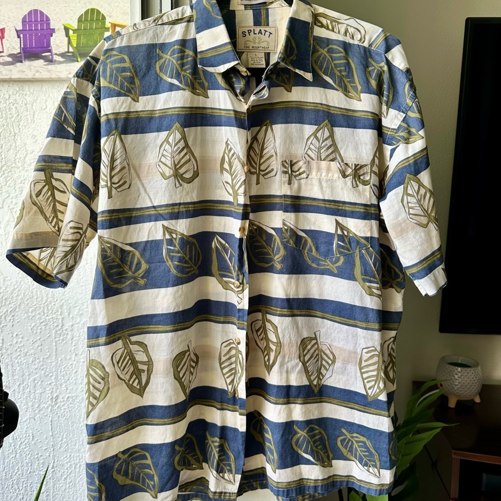 SPLATT fine resort wear men’s‎ shirt size L